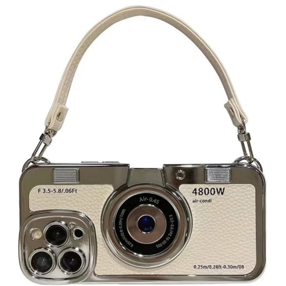 iPhone 16 Trendy Vintage Camera Soft case w/ Strap-One - Picture 3 of 5